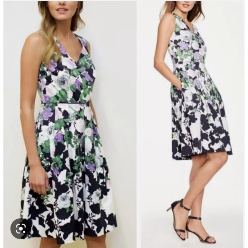 Women's Talbots Petite The Oprah Magazine Collection Floral Sleeveless Dress 4P